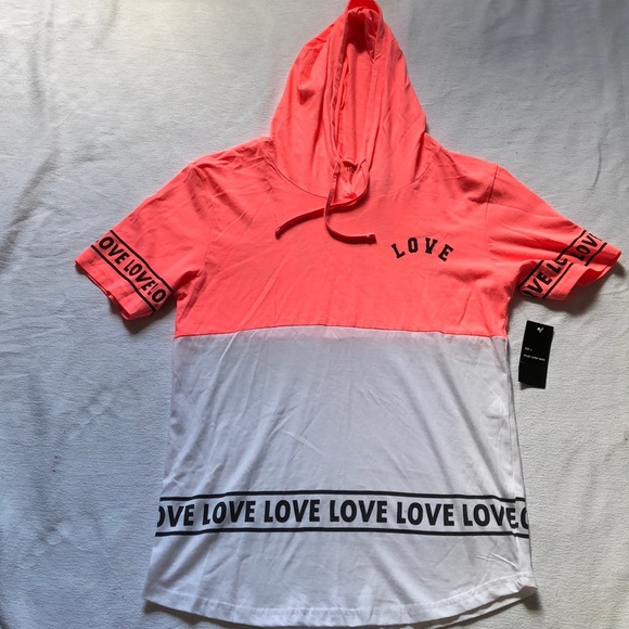 Brand new Women Love white&orange hoodie shirt. - Picture 1 of 7